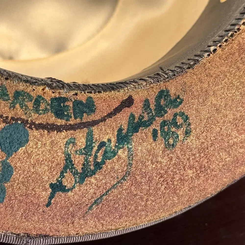 Rare OOAK Hand Painted Dorfman Pacific Bowler Hat Coachella Folk Art Boho Unisex